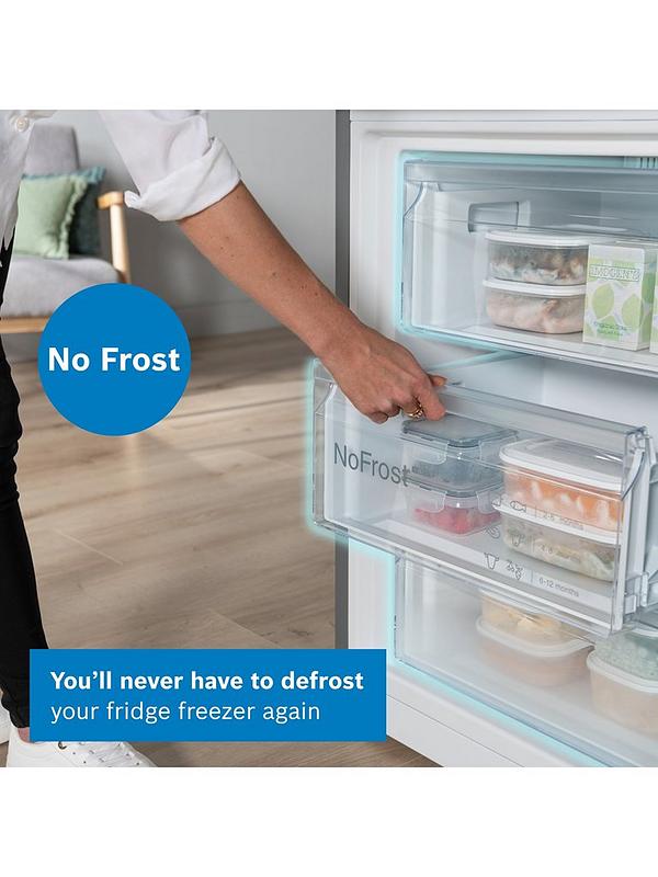 Bosch Series 4 KGN362LDFG 60/40, Frost-Free, 60cm Wide Fridge Freezer - Stainless Steel - Image 5